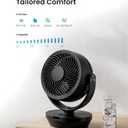 PNTCK Air Circulator Fan for Bedroom, Quiet Table Fan with 4 Speeds, 90 Oscillation, 120 Vertical, 12H Timer, Powerful Airflow, Oscillating Desk Fan for Bedroom Office Home
