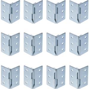 Coshar 8Set(16Pcs) Trailer Wood Sides Bracket, 2" x 1.1"(LxW), Trailer Rack Corner Adapter Utility Wood Side Bracket, Three Hole