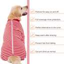 Yeapeeto Dog Onesie Surgery Recovery Suit for Large Medium Bodysuit Dogs Pajamas PJS Full Body for Shedding, Prevent Licking, Wound Protection, Cone Alternative (Red Pink, 3X-Large (Pack of 1))