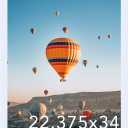 JCJMY 22.375x34 Picture Frame White for Poster Photo Picture, Horizontal and Vertical Formats for Wall Hanging, 22.375 x 34 Wall Gallery Poster Photo Frame for 22.375 by 34 Photos Posters,White
