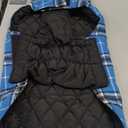 Kuoser Warm Dog Coat, Waterproof Dog Jacket for Extra Large Dogs, Adjustable Durable XL Doggie Winter Coat Reversible Cozy Puppy Cold Weather Apparel from Small to Large Breed, Blue XL