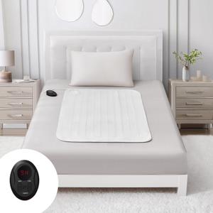 Electric Heated Mattress Pad Mini Twin Size, 31" x 55", Bed Warmer, 9 Heat Settings, 1-12 Hours Auto Off, Deep Pocket, Fast Heating, Machine Washable, Soft and Cozy