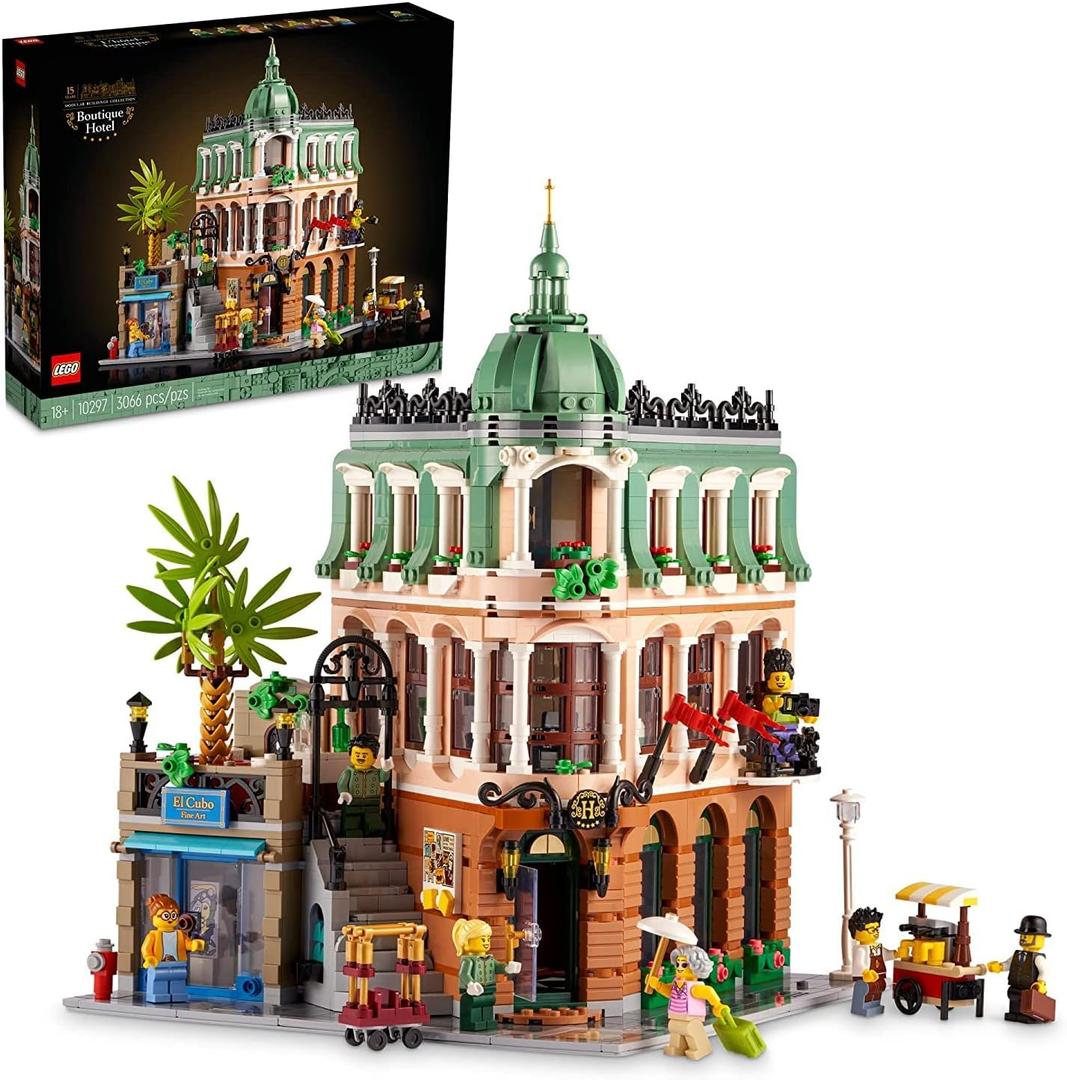 LEGO Icons Boutique Hotel Model Kits - Bedroom or Office Decor for Men & Women, Ages 18+ - Building Blocks for Adults for Display - Gift Idea - 10297
