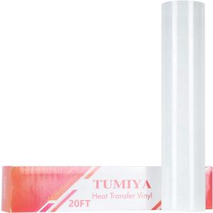 TUMIYA Glitter White HTV Vinyl - 12' x 20 Ft Glitter Heat Transfer Vinyl Rolls, White Iron On Vinyl for DIY Design