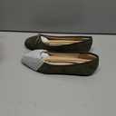 AFEETSING Women's Round Toe Ballet Flats Comfortable Bow Dressy Flats Shoes for Women (A-Olive Green, Numeric_8_Point_5) Size 8,5