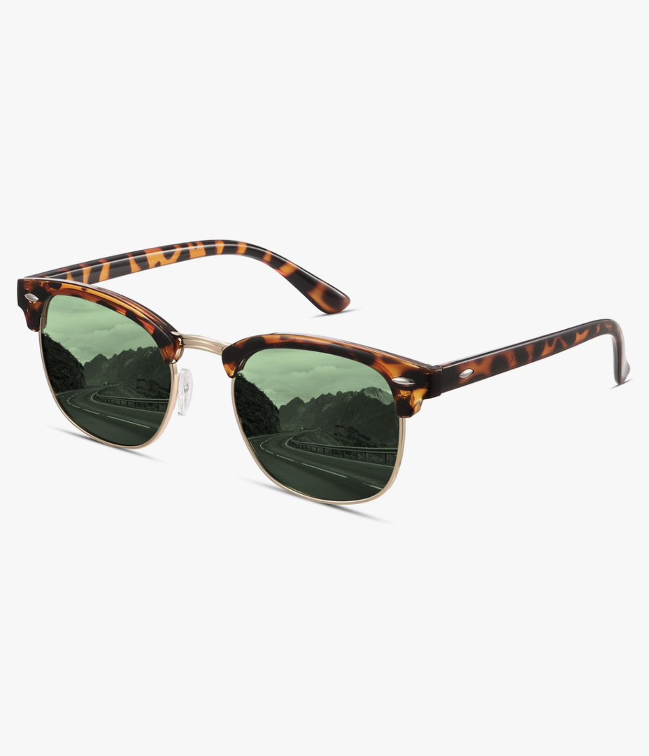 livho Rimless Trendy Polarized Sunglasses Men Women, Retro Sun Glasses for Men Women 2025, Semi Rimless UV Protection Shades