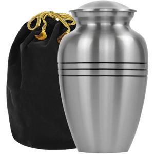 Trupoint Memorials Cremation Urns for Human Ashes, Pewter Decorative Burial Urn for Adult Men & Women, Large Silver Trupoint Memorials Cremation Urns for Human Ashes, Pewter Decorative Burial Urn for Adult Men & Women, Large Silver
