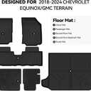 Floor Mats for 2018-2024 Chevrolet Equinox/GMC Terrain, Trunk Mat and Backrest Mat All Weather TPE Protector for Chevrolet Equinox Accessories