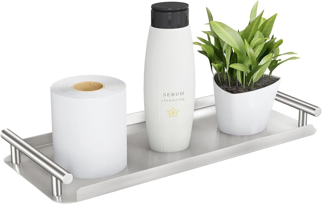 Toilet Paper Basket,Toilet Paper Storage for Toilet Tank, Bathroom, Kitchen Counter (Brush Nickel)