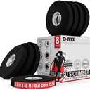 6 Pack Finger Tape Athletic Sports Wrap 0.3” x 45 Feet for Rock Climbing BJJ Jiu Jitsu MMA Grappling Martial Arts Volleyball Weight Training Wrestling Hand Tape Black