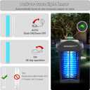 BANPESTT Bug Zapper & Electric 4000V Mosquito Killer Waterproof Indoor/Outdoor with Dusk-to-Dawn Sensor, Durable Grid & Easy-Clean Tray for Patio, Garden & Home (Black)
