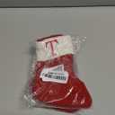 Just Jolly 8 Inch Mini Christmas Stockings, Small Xmas Stockings with Monogram Initial, Classic Red White Xmas Decor for Mini Christmas Tree, Fireplace, Holiday Decor, Party Favors, Gift Stocking (K, T), Set of 2