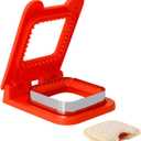 Sandwich Cutter and Sealer, Square Pocket Sandwiches Cutter No-Crust Sandwich Maker For Kids Love Lunch (Red)