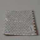 MOP Mother of Pearl Shell Mini Brick Mosaic Tile for Kitchen Backsplashes and Bathroom Tile, White (Pack of 6)