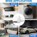 6 Inch Microwave Vent Cover Outdoor Hooded Wall Vent Range Hood Wall Exhaust Vent Cover for Kitchen, Garage, Fits 6 Round Duct