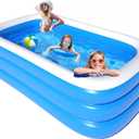 Inflatable Pool for Kids and Adults, Inflatable Swimming Pool 120" X 72" X 22" Oversized Thickened Family Swimming Pool for Toddlers, Outdoor, Garden, Backyard, Summer Water Party.