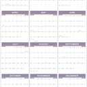 2 x Lbylyhxc 2026 Yearly Wall Calendar - Annual calendar 2026, 2026 Yearly Wall Calendar&Planner with Writing Paper, January 2026 - December 2026, X Large, 34.7" x 22.8", 2025-2026 Yearly Planner (Annual calendar - Purple)