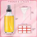 Fumete 36 Pcs Glass Spray Bottles 4oz Fine Mist Glass Spray Bottle Refillable Liquid Containers with 6 Labels 6 Funnel for Hair Travel Plants Cleaning Solutions Skin Care(Clear,Classic)