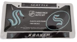 Seattle Kraken Team Colored Chrome License Plate Frame