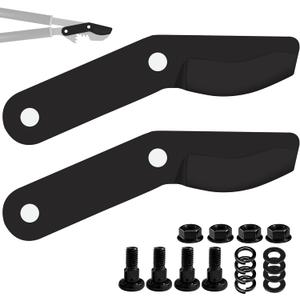 (2-Pack) Alloy Steel Lopper Replacement Blades with Screws, Compatible with Fiskars Garden Loppers  Heavy-Duty Large Pruner Blades for Tree Trimming, Branch Cutting and Gardening Tools  Black