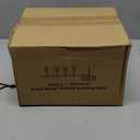 Mlambert 3-Color in 1 Solar String Lights Outdoor Waterproof Dimmable, 48ft Remote LED Patio Lights,15 Hanging Sockets Shatterproof Light for Backyard (Black)