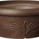 Arcadia Garden Products PSW TA30C Plastic/Stone/Wood Composite Bulb Pan No Drainage Hole (Drillable), Planter Bowl for Succulents, Bonsai, Fairy Gardens, Herbs,12-Inch, Chocolate