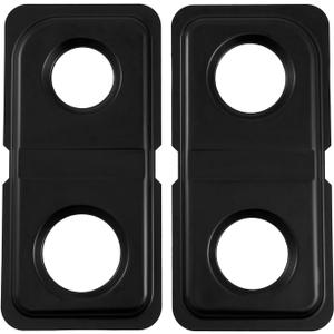 Upgraded Drip Pans Replacement for GE Hotpoint Gas Stove Drip Tray WB34K10009 Right WB34K10010 Left GE Double Oven Burner Drip Pan Spectra XL44 Part Gas Drip Bowl Catch Range Cooktop Burner Black 1set