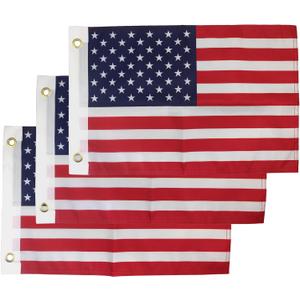 3 x 3PCS Boat Flags Boating Sailing National Small Flag Banner for Boat (United States)