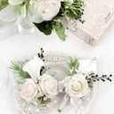 1Pc Single Ivory White Boutonnieres for Men Wedding Prom