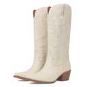 Erocalli Cowboy Boots for Women Faux Leather Cowgirl Boot Snip Toe Chunky Heel Comfortable Mid Calf Fashion Trendy 2026