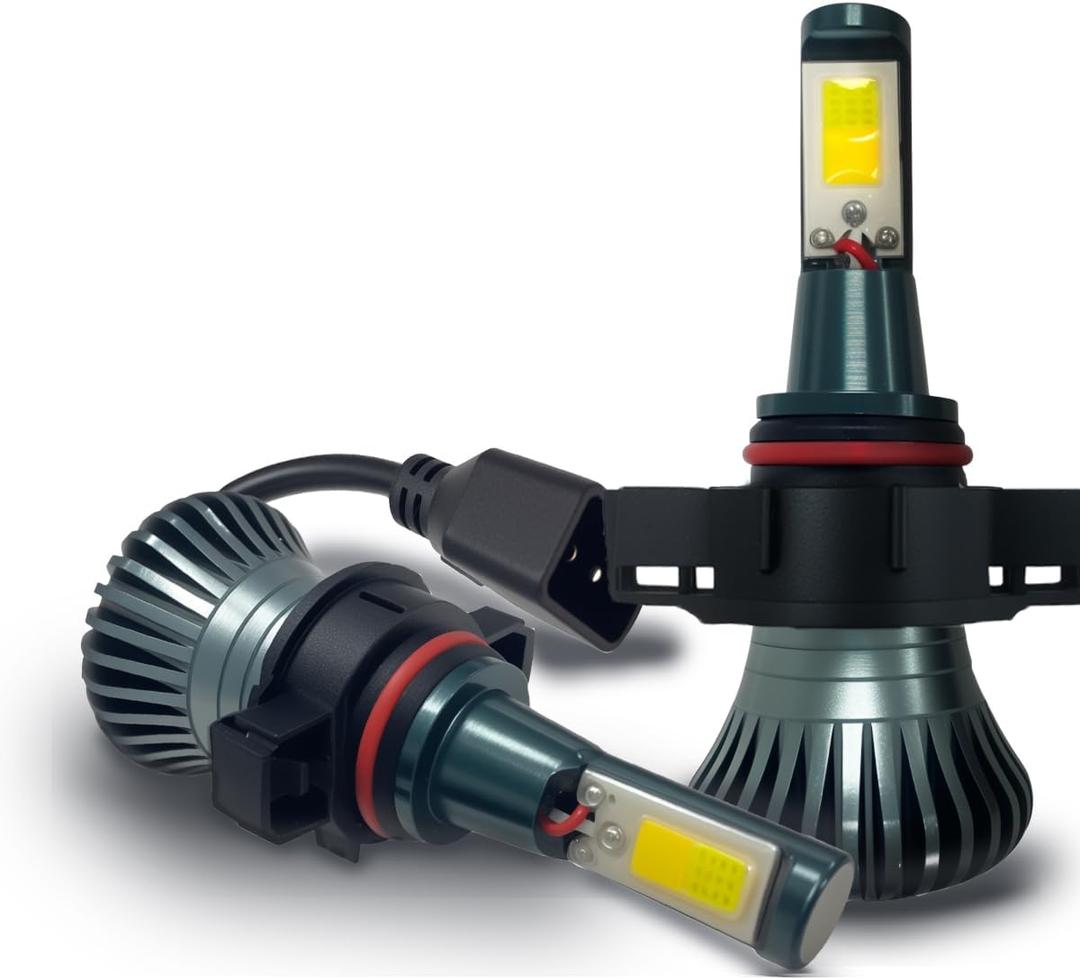 5202 H16 Fog Lamp Super Bright LED 201 PS19W Fog Light Bulbs COB Two-color 6000K White To Yellow Super Bright-DRL Bulbs Replacement for Sierra Silverado Yukon Tahoe Canyon (Pack of 2)