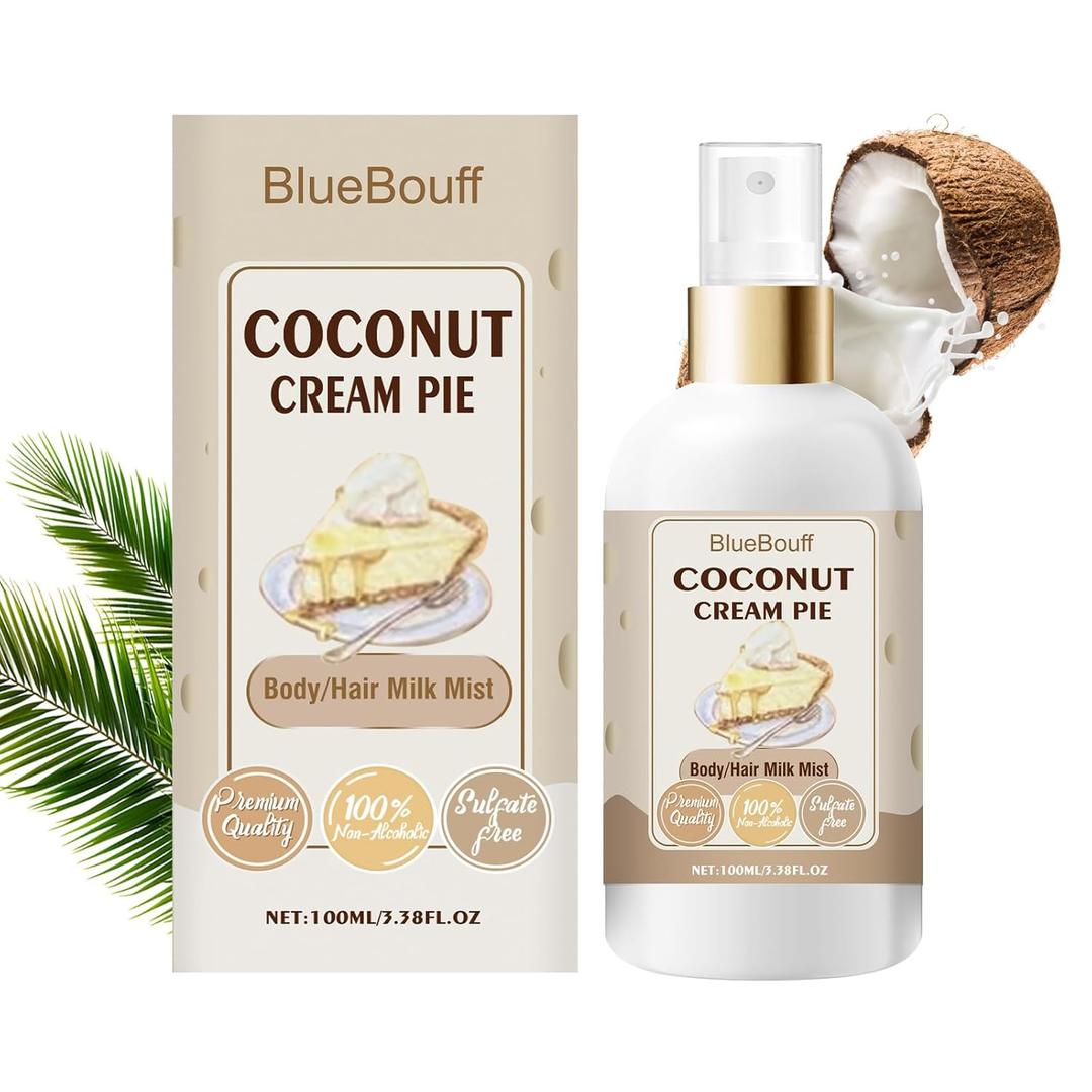 Body Hair Milk Mist, Hydrating And Moisturizing Spray, Long-Lasting Fragrance, Natural Hydrating And Moisturizing Body Mist(Coconut)