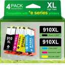 910XL Ink Cartridges Replacement for HP 910xl Ink Cartridges Combo Pack with OfficeJet Pro 8025e 8015e 8028e 8035e 8025 8035 8020 Printer (Black, Cyan, Magenta, Yellow)