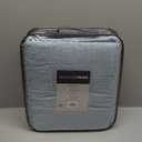 Madison Park Queen Quilt Set Damask Coverlet Set for Queen Size Bed, Cottage Oversized Quilt Set, Scallop Edge, All Season, Pre-Washed Cotton-Filled Queen Size Quilt, Tuscany, Full/Queen Blue 3 Piece