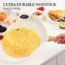 SENSARTE Nonstick Crepe Pan with Spreader, 12-Inch Natural Ceramic Coating Dosa Pan Pancake Flat Skillet Tawa Griddle with Stay-Cool Handle, Induction Compatible (White)