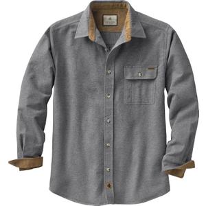 Legendary Whitetails Mens Long Sleeve Button Down 100% Cotton Flannel Shirt (4X-Large Big, Charcoal Heather)