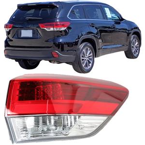 Silscvtt Passenger Side Rear Brake Tail Light Assembly Replacement for Highlander 2017-2020 Outer Right Tail Lamp 815600E160 TO2804132