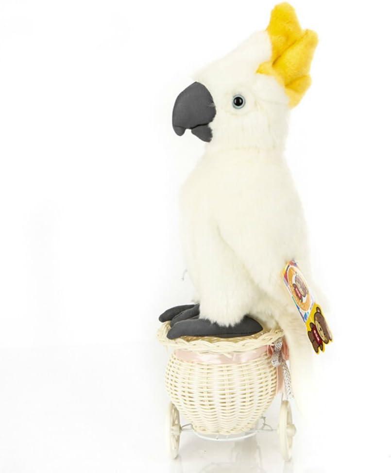 Cute rabbit 12 inch Macaw Parrot Plush Toy Stuffed Animal Toy Plush Animal Doll (White)