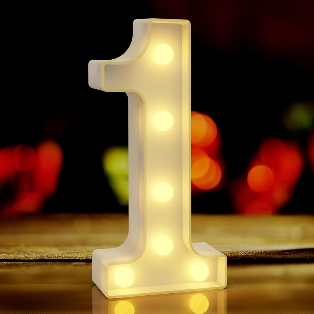 Light Up Numbers 1, Marquee Numbers, Large Numbers for Party Decor, Led Decor, Birthday Decorations for Her, Room Decorations, House Decor, Holiday Party Decorations, Dorm Decor Light Up Numbers 1, Marquee Numbers, Large Numbers for Party Decor, Led Decor, Birthday Decorations for Her, Room Decorations, House Decor, Holiday Party Decorations, Dorm Decor