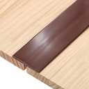 uxcell T-Molding Transition Strips, 9.84 ft x 1.97" (L x W) PVC Floor Flat Divider Strip Self Adhesive Vinyl Flooring Edging Trim for Joining Floor Gaps Doorways, Coffee