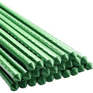 Garden Plant Stakes 48 Inch 4Ft Steel Plant Stick Support, 25 Pack Tomato Stakes for Growing Climbing Plants, Potted Plants, Tomatoes, Trees, Cucumber, Beans, Fences Poles