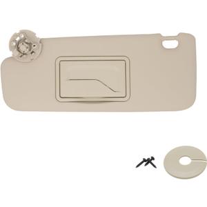 NHILES Left Driver Sun Visor Compatible with Chevy Cruze 2011-2019 Sunshade Replacement Number 84126657 Color: Beige (3 screw )