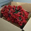 Nearly Natural 18in. Geranium Artificial Plant in Stone Planter UV Resistant (Indoor/Outdoor)