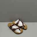 CUSHIONAIRE Luna Sandals for Women, Cork Footbed Womens Sandals for Summer Comfort with Adjustable Straps, Size 7.5