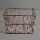 U Brands Hanging File Desk Organizer, Wire Metal, Copper/Rose Gold - 854U02-06