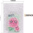 200Pack Bubble Out Bags Pouches 4"x 6" Bubble Pouches Cushioning Packaging Bags, Double Walled Cushioning Bags Thickening Shockproof Foam Bags for Moving, Shipping, and Storage
