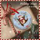 2 x KILYHOME Sloth Dancing Christmas Ornament 2025 - "Its Beginning to Look a Sloth Funny Ornament, Cute Animal Holiday Keepsake - Xmas Tree Hanging Decoration, Idea for Animal Lovers