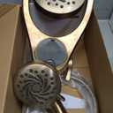 Delta 5-Setting HydroRain 2-in-1 Dual Shower Head with ProClean Spray, Brushed Gold High Pressure Shower Head with Handheld Spray, 1.75 GPM Flow Rate, Champagne Bronze 75419CZ