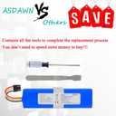 ASDAWN INR18650M26-4S2P Battery Replacement for Eufy Robovac L70 Hybrid, T2190G21, T2190, L10 Robot Vacuum Cleaners Battery with Tools