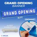 SIRCLES Grand Opening Ribbon Cutting Ceremony Kit - 25" Giant Scissors, 5yd of 4" Wide Ribbon, 10ft Banner, 8 Blue & 8 White Balloons, 19 ft Banner Rope, 2 Rolls Balloon Ribbon - Grand Opening Kit
